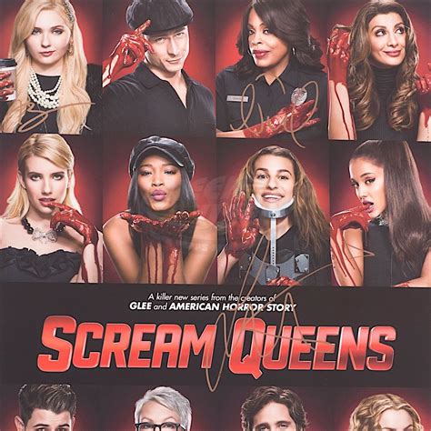 Scream Queens (TV) - Cast Autographed Poster
