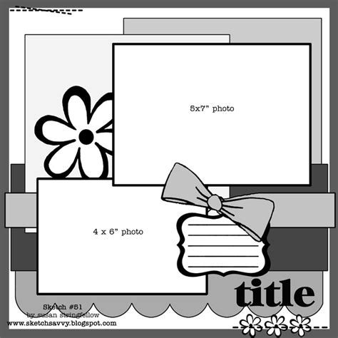 2 photo sketch | Scrapbook patterns, Scrapbook pictures, Scrapbook page ...