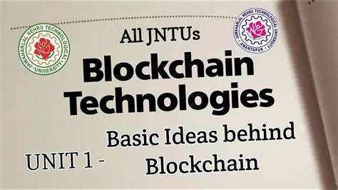 Basic ideas behind Blockchain | Blockchain Technologies Concept wise ...