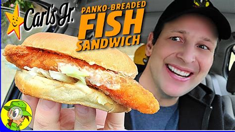 Carl's Jr.® ⭐ PANKO-BREADED FISH SANDWICH Review 🇯🇵🐟🥪 ⎮ Peep THIS Out! 🕵️‍♂️ - YouTube