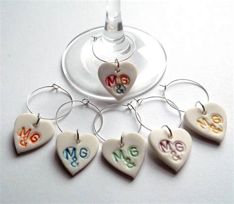 personalised wine glass charms by melissa choroszewska ceramics | notonthehighstreet.com