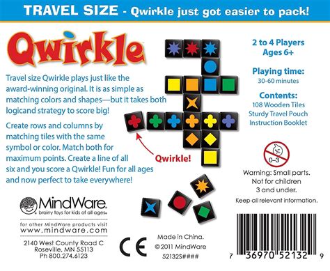 Buy MindWare Travel Qwirkle Board Game Online at Lowest Price in Ubuy ...