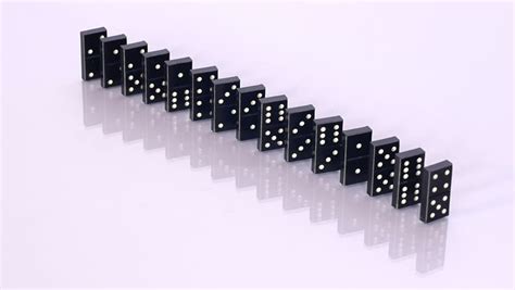 Row Of Domino Tiles Falling. Stock Footage Video 3861311 | Shutterstock