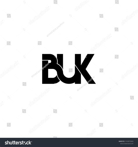 Buk Letter Original Monogram Logo Design Stock Vector (Royalty Free) 1918075943