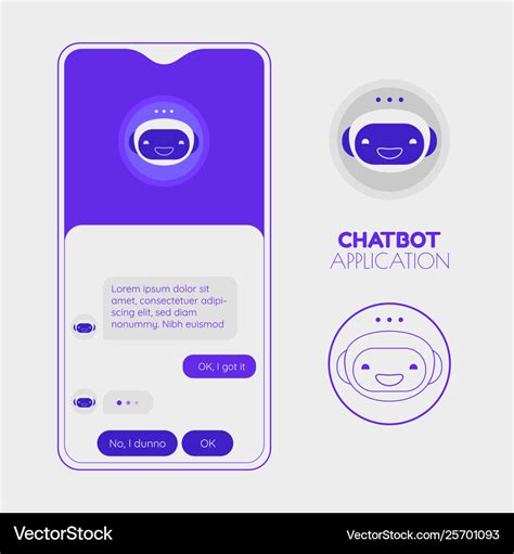 Chatbot mobile app concept trendy flat design Vector Image