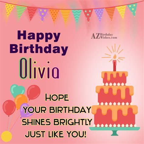 Happy Birthday Olivia - AZBirthdayWishes.com