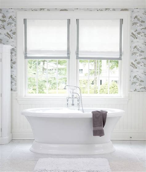 Sensational Roman Shades For Small Bathroom Window Off White Curtains