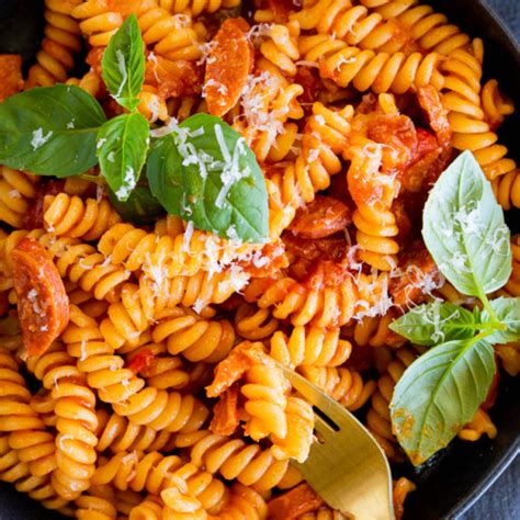 Tomato Chorizo pasta - Simply Delicious