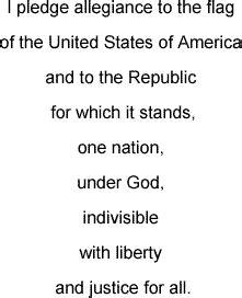 Pledge of Allegiance: Song Lyrics and Sound Clip