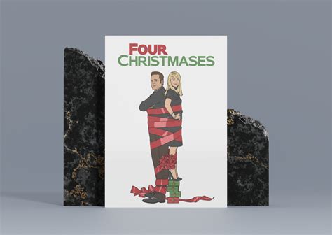 Four Christmases Printable Movie Poster Download 2000s Art Print Film Phone Background Christmas ...