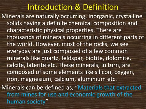 SOLUTION: Mineral resources - Studypool