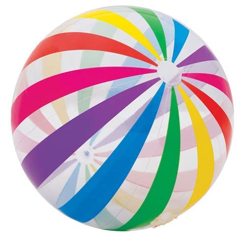 Details about Giant Intex 42" Inflatable beach ball Colourful strip design Jumbo ball-107cm ...