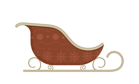 Santa's sleigh. Vector illustration isolated on white background ...