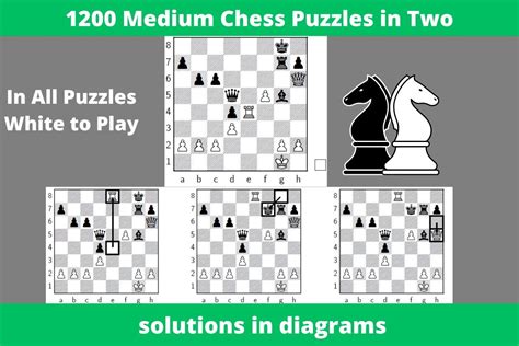 1200 Medium Chess Puzzles in Two Moves Graphic by PrintablePDFStore ...