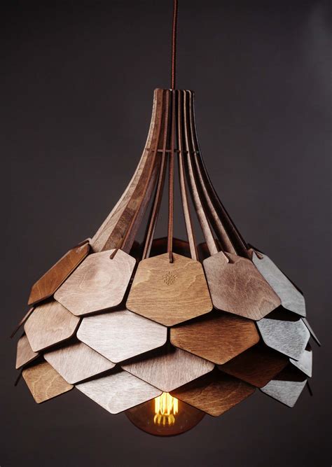 Wooden Cone Light | Wooden pendant lighting, Wood lamp shade, Wood ...