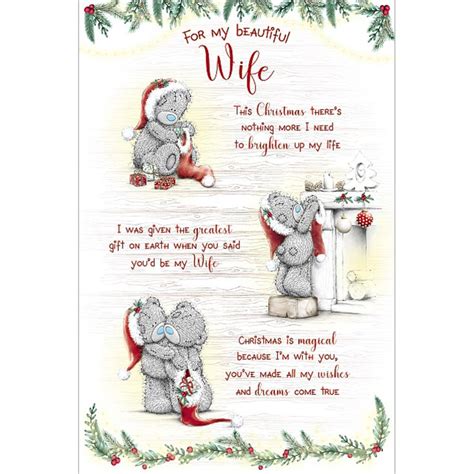 Beautiful Wife Verse Poem Me to You Bear Christmas Card (XSM01079) : Me to You Bears Online Store.