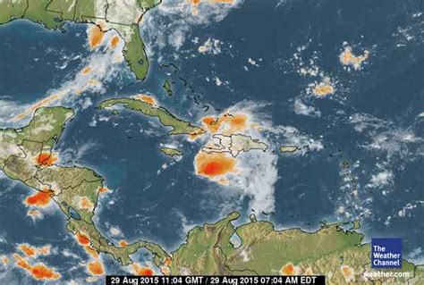 Today Caribbean Weather Map