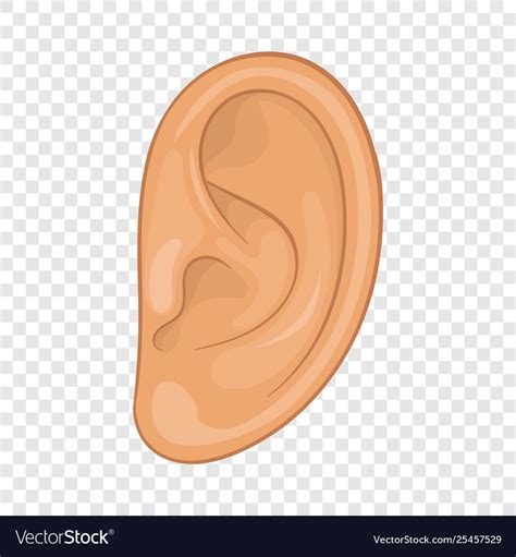 Ear icon cartoon style Royalty Free Vector Image