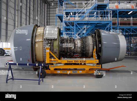 Rolls-Royce Trent 700 turbofan jet engine partially dismantled and ...