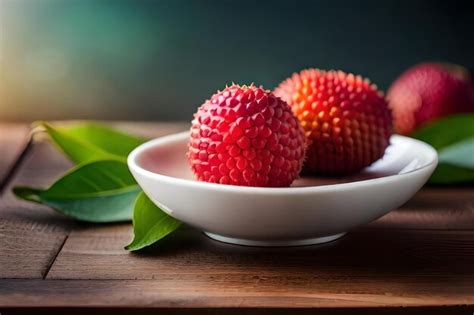 Premium AI Image | lychee fruit i a table