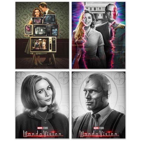 Buy WandaVision TV Series - Set of 4 (8 inches x 10 inches) Netflix ...