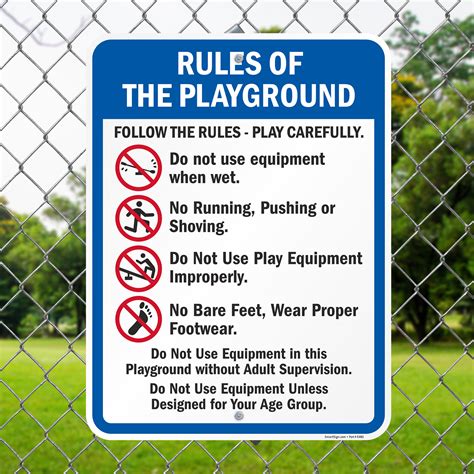 Rules of the Playground Sign, SKU: K-4008