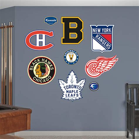 Original Six Vintage Logos Wall Decal | Shop Fathead® for Original Six Decor