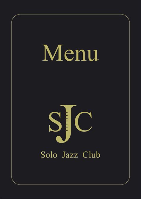 "Solo Jazz Club" Menu :: Behance