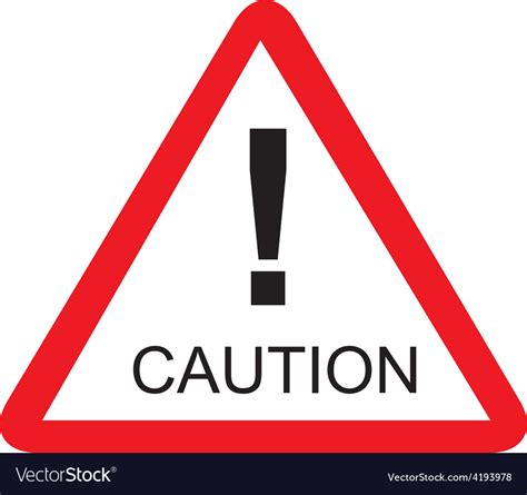 Road caution sign Royalty Free Vector Image - VectorStock