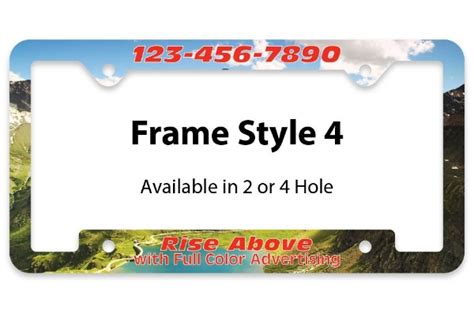 Full Color Plastic License Plate Frame