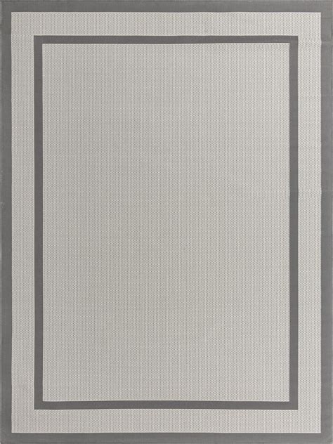 Gray 9' x 12' Outdoor Border Rug | Rugs.com