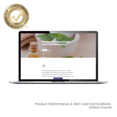 Product Performance and Skin Care Formulations Online Course ...