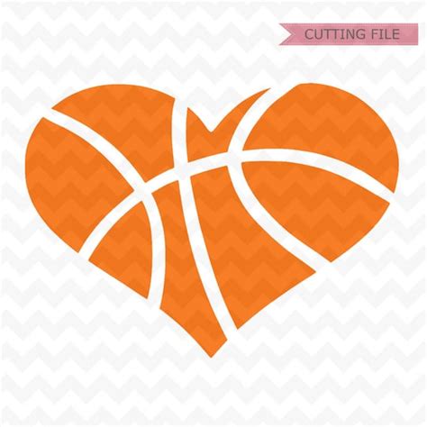 Basketball Heart SVG Basketball Svg Cut File Basketball Svg | Etsy