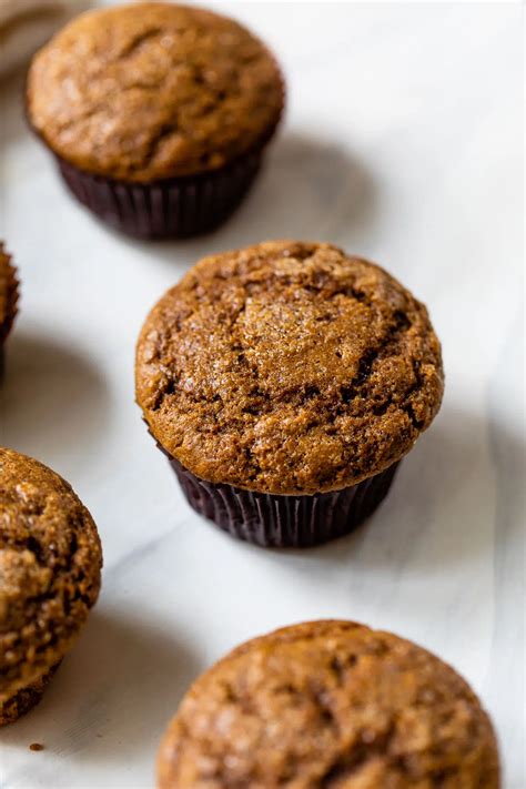 Healthy Gingerbread Muffins - The Almond Eater