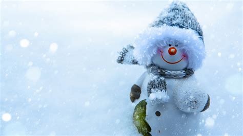 Snowman Smiling 1920 x 1080 HDTV 1080p Wallpaper