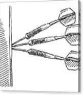 Three Perfect Darts Side View Drawing Drawing by Frank Ramspott - Fine Art America