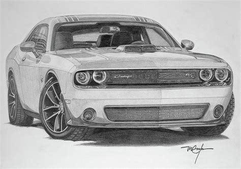 Dodge Challenger Srt Drawing