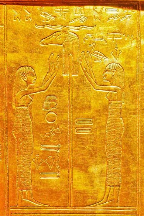 Scene from Book of the Dead, Tutankhamun’s third outermost gilded ...