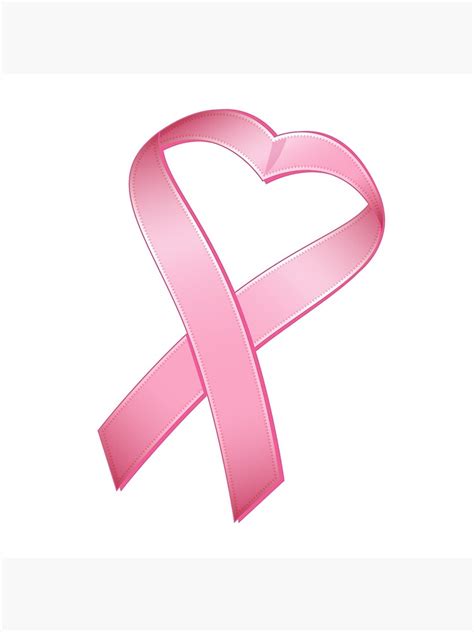 Poster « Ruban rose Cancer du coeur », par Lottle | Redbubble