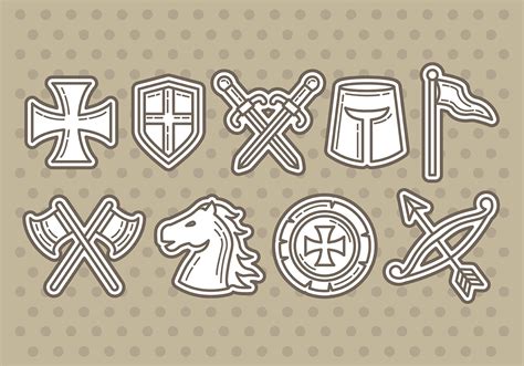 Templar icons 115387 Vector Art at Vecteezy