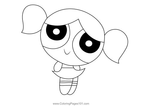 Bubbles Powerpuff Girls Coloring Page for Kids - Free The Powerpuff ...