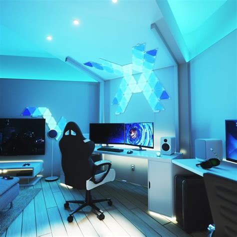 Futuristic battlestation | Gaming room setup, Game room design, Room setup