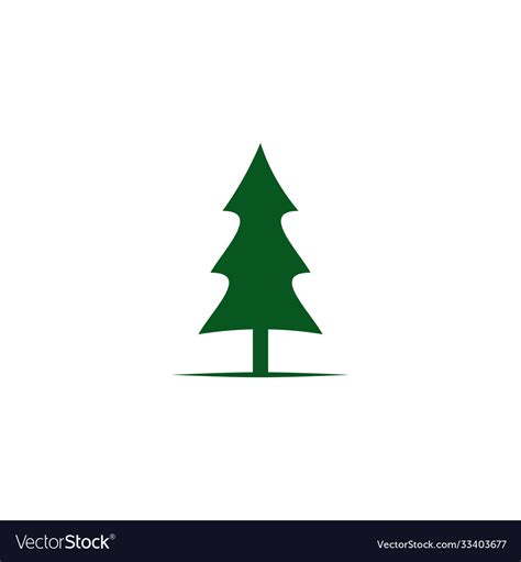 Pine tree logo design symbol template Royalty Free Vector