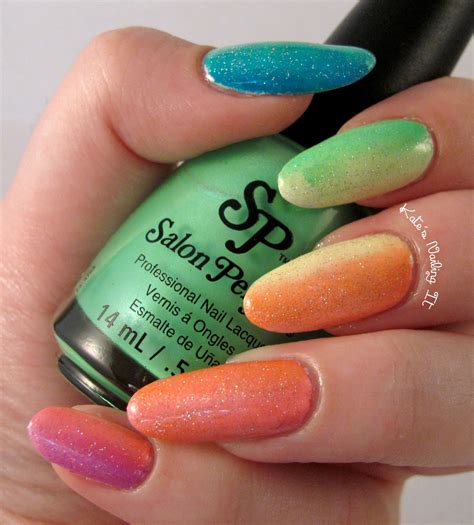 Kate's Nailing It: Neon vertical gradient holo nail art happyfuntimes!