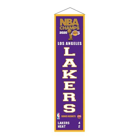 NBA Los Angeles Lakers 2020 NBA Finals 8" x 15" Heritage Banner - The ...