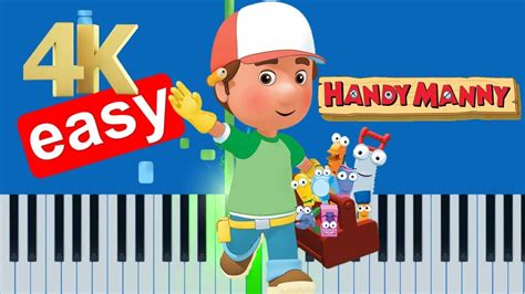 Handy Manny Theme Song (Slow Easy Medium) Piano Tutorial 4K - YouTube