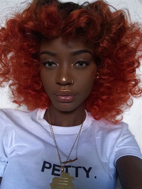 GlowPrincess | Burnt orange hair, Hair color for dark skin, Shades of red hair