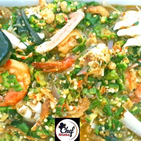 Serving it Hot!!! just the way you like it 🤗🤗Sea #food Okra Soup with ...