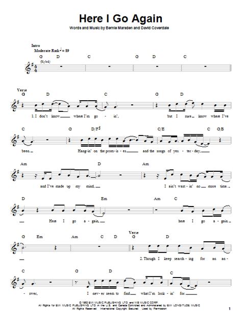 Here I Go Again by Whitesnake - Guitar Tab Play-Along - Guitar Instructor