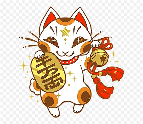 Cat Maneki Neko Luckycat Lucky - Maneki Neko Cat Png Emoji,Lucky Cat Emoji - free transparent ...